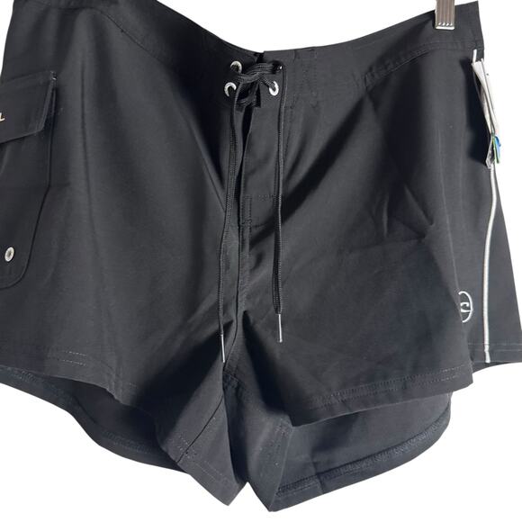 O’Neill Hyperfreak Black Saltwater Solids Stretch 5" Boardshorts Women’s Size 13 - Picture 6 of 7